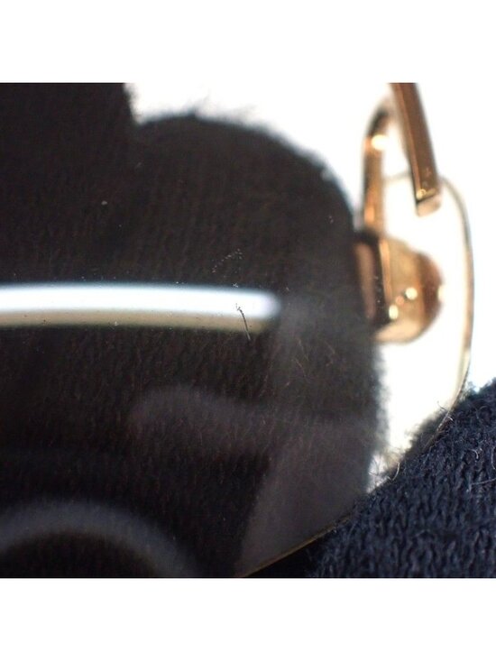 Chanel Half Rimless CC Logo Eyewear Sunglasses Rhinestone Gold Brown Y2K Vintage main image 7